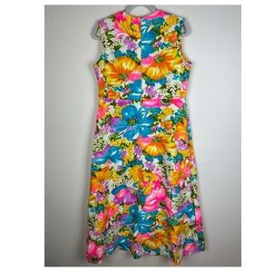 Flutterbye | True Vintage 60s Groovy Floral Hawaiian Midi / Maxi Dress | M